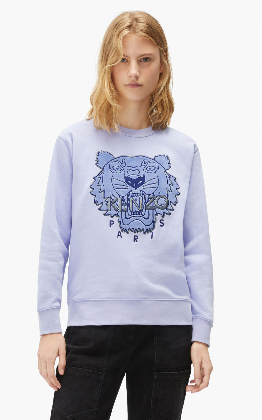 Kenzo The Vinter Capsule Tiger Sweatshirt Dame - LyseBlå DK-955301